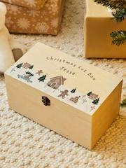 Personalised Gingerbread Wooden Christmas Eve Box by My 1st Years - Image 1 of 4