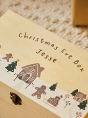 Personalised Gingerbread Wooden Christmas Eve Box by My 1st Years - Image 2 of 4