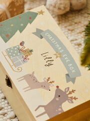 Personalised Reindeer & Presents Wooden Christmas Eve Box by My 1st Years - Image 2 of 4