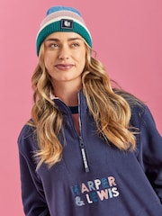 Harper & Lewis Blue Kelsey 1/4 Zip Fleece - Image 5 of 8