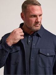 BadRhino Big & Tall Strukturert jersey Shacket - Bilde 4 av 6