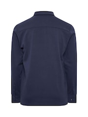 BadRhino Big & Tall Blue Textured Jersey Shacket - Image 6 of 6
