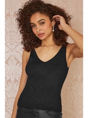 Yumi Sheer Jumper com Vest gola alta e top de - Imagem 3 de 5
