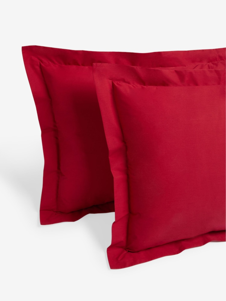 Set of 2 Red Cotton Rich Pillowcases - Image 1 of 3