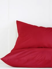 Set of 2 Red Cotton Rich Pillowcases - Image 3 of 3