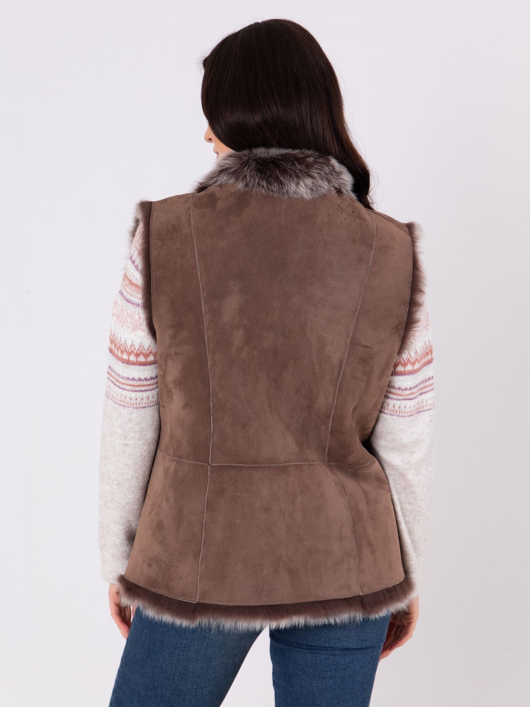 Buy Lakeland Leather Cream Reversible Finish Toscana Gilet from