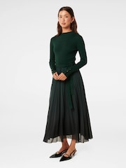 Forever New Green Kaylie Pleated Hem Dress - Image 4 of 5