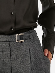 Forever New Grey Charlie Belted Wide Leg Pants - Image 3 of 5