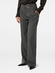 Forever New Grey Charlie Belted Wide Leg Pants - Image 4 of 5