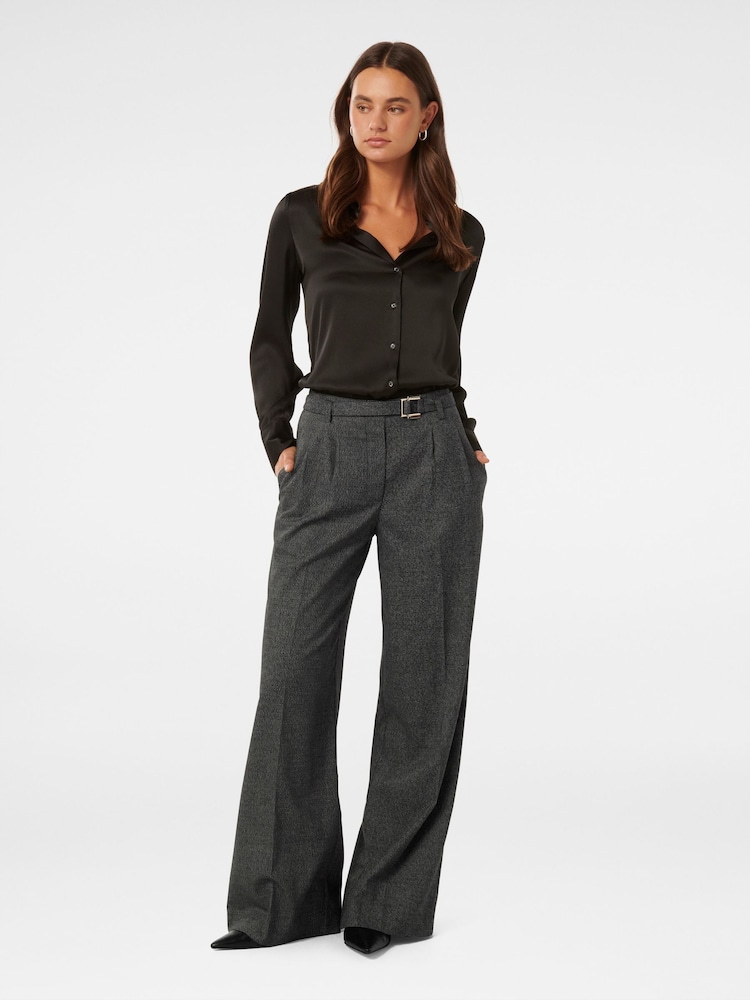 Forever New Grey Charlie Belted Wide Leg Pants - Image 5 of 5