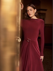 Forever New Purple Roxanna Hanky Hem Belted Dress - Image 3 of 8