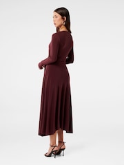Forever New Purple Roxanna Hanky Hem Belted Dress - Image 6 of 8