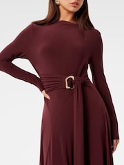 Forever New Purple Roxanna Hanky Hem Belted Dress - Image 7 of 8