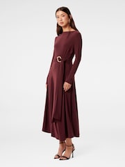 Forever New Purple Roxanna Hanky Hem Belted Dress - Image 8 of 8