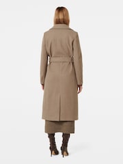 Forever New Nude Rowan Single Breasted Wrap Coat - Image 2 of 4