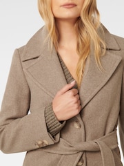 Forever New Nude Rowan Single Breasted Wrap Coat - Image 3 of 4