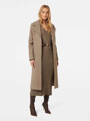 Forever New Nude Rowan Single Breasted Wrap Coat - Image 4 of 4