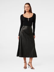 Forever New Renley Midi-Rock aus veganem Leder - Bild 5 von 5