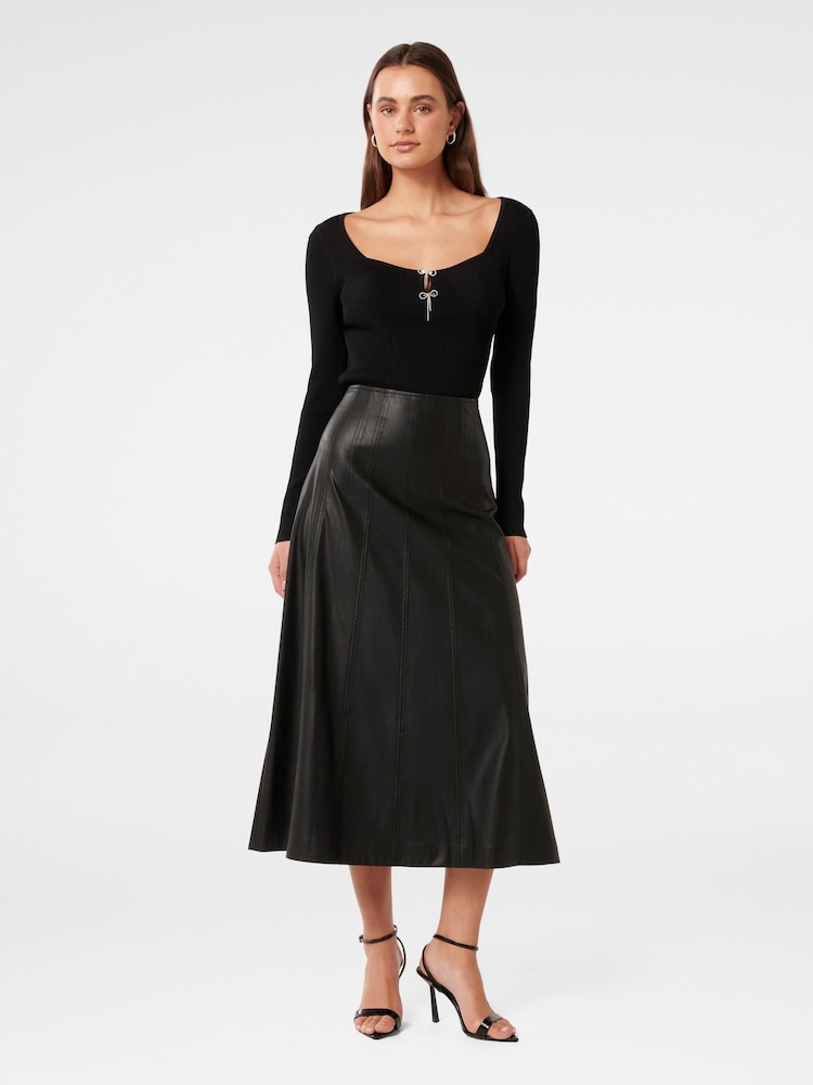Forever New Renley Midi-Rock aus veganem Leder - Bild 5 von 5