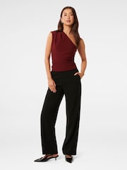 Forever New Black Allegra Side Detail Wide Leg Pants - Image 5 of 5