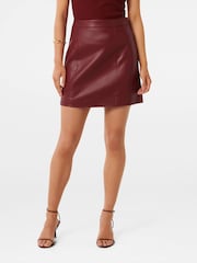 Forever New Purple Eleni Vegan Leather Mini Skirt - Image 1 of 5
