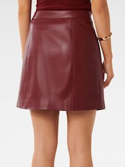 Forever New Purple Eleni Vegan Leather Mini Skirt - Image 2 of 5
