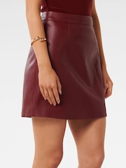 Forever New Purple Eleni Vegan Leather Mini Skirt - Image 3 of 5