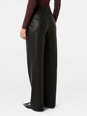 Forever New Black Benni Vegan Leather Wide Leg Pants - Image 2 of 5