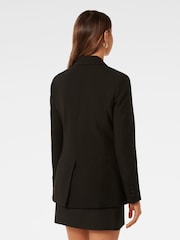 Forever New Black Elliott Tuxedo Double Breasted Blazer - Image 3 of 6