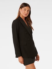 Forever New Black Elliott Tuxedo Double Breasted Blazer - Image 5 of 6
