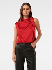 Forever New Red Issa High Neck Top - Image 1 of 5