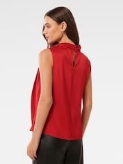 Forever New Red Issa High Neck Top - Image 2 of 5