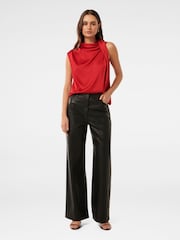 Forever New Red Issa High Neck Top - Image 5 of 5