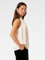 Forever New White Emily Embellished Halter Neck Top - Image 4 of 5