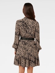 Forever New Black Hollie Blouson Sleeves Mini Dress - Image 2 of 5