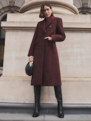 Forever New Purple Chandelle Double Breasted Coat - Image 1 of 7