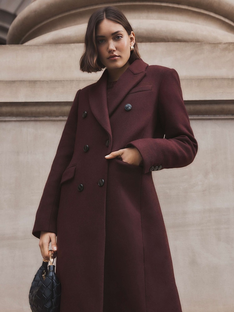 Forever New Purple Chandelle Double Breasted Coat - Image 2 of 7