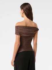 Forever New Brown Mia Twist Shoulder Top - Image 2 of 5