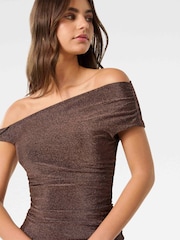 Forever New Brown Mia Twist Shoulder Top - Image 3 of 5