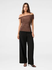 Forever New Brown Mia Twist Shoulder Top - Image 5 of 5