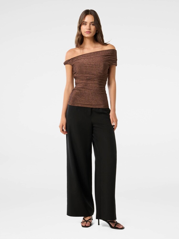Forever New Brown Mia Twist Shoulder Top - Image 5 of 5