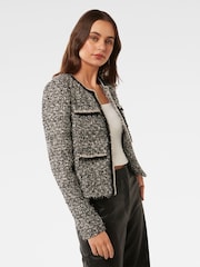 Forever New Black Nina Boucle Jacket - Image 4 of 5