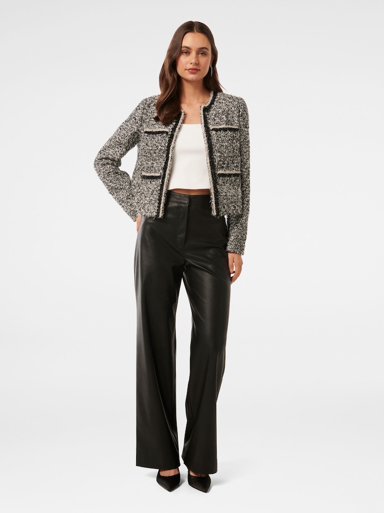 Forever New Black Nina Boucle Jacket - Image 5 of 5