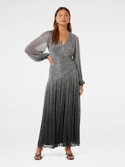 Forever New Silver Viv Ombre Plisse Maxi Dress - Image 1 of 4