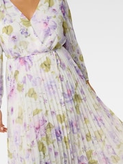 Forever New White Phillipa Curve Pleated Midi Dress - Image 3 of 4
