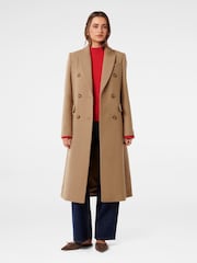 Forever New Brown Chandelle Double Breasted Coat - Image 1 of 5