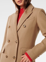 Forever New Brown Chandelle Double Breasted Coat - Image 3 of 5
