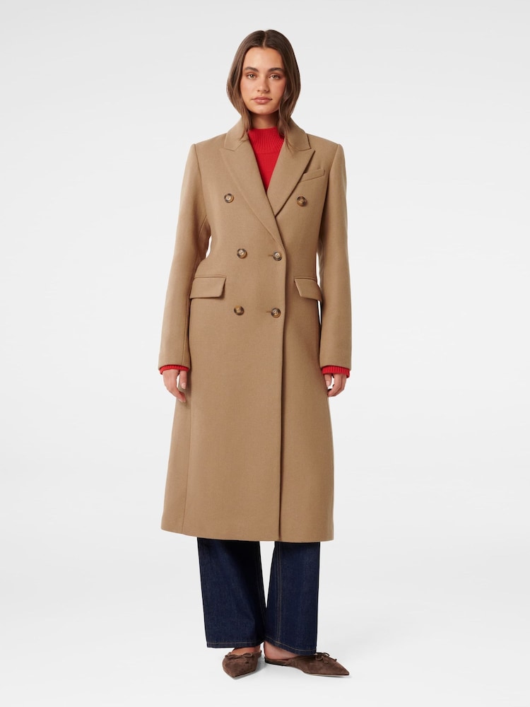 Forever New Brown Chandelle Double Breasted Coat - Image 5 of 5