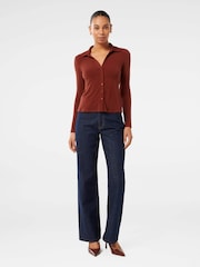 Forever New Red Terri Crepe Shirt - Image 5 of 5