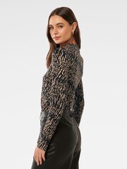 Forever New Black Valera Skivvy Neck Long Sleeves Top - Image 2 of 5
